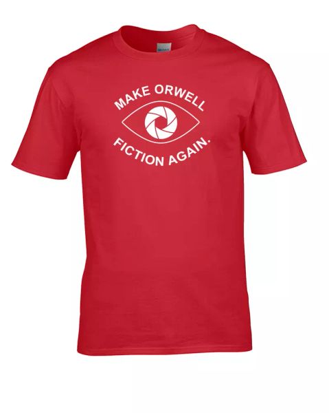 make orwell fiction again- 1984 doublespeak is here- men's t-shirt, White;black
make orwell fiction again- 1984 doublespeak is here- men's t-shirt, White;black