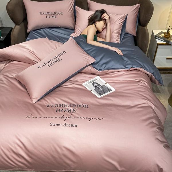 bedding sets european set comforter soft a/b exquisite embroidery simplicity solid color duvet cover bed sheet 4pcs king size
bedding sets european set comforter soft a/b exquisite embroidery simplicity solid color duvet cover bed sheet 4pcs king size