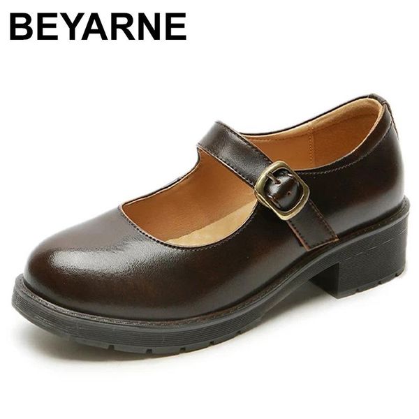 dress shoes beyarne spring small leather female uniform round toe thick heel british college style women's vintage, Black
dress shoes beyarne spring small leather female uniform round toe thick heel british college style women's vintage, Black