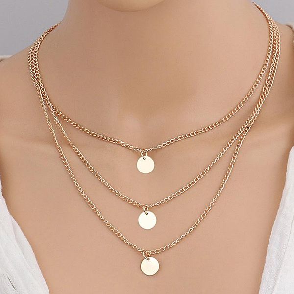 pendant necklaces 2021 fashion minimalist round coin chain necklace bohemian dainty sequins multi layers long women, Silver
pendant necklaces 2021 fashion minimalist round coin chain necklace bohemian dainty sequins multi layers long women, Silver