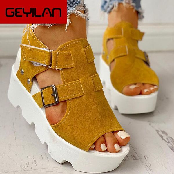 women sandals ladies hook loop summer platform shoes woman flock peep toe wedges high heels women's metal buckle casual footwear, Black
women sandals ladies hook loop summer platform shoes woman flock peep toe wedges high heels women's metal buckle casual footwear, Black