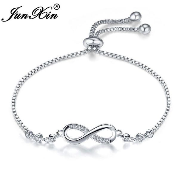 junxin minimalist infinity bracelet white gold rose gold color small crystal letters 8 adjustable bangles zircon wedding jewelry, Golden;silver
junxin minimalist infinity bracelet white gold rose gold color small crystal letters 8 adjustable bangles zircon wedding jewelry, Golden;silver