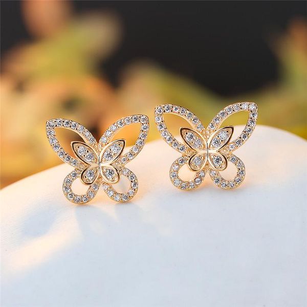 stud white zircon stone cute butterfly earrings for women wedding jewelry vintage fashion rose gold silver color animal, Golden;silver
stud white zircon stone cute butterfly earrings for women wedding jewelry vintage fashion rose gold silver color animal, Golden;silver