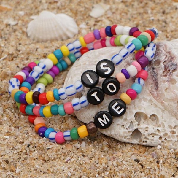 summer glass bead acrylic letter bracelet bohemian girl student european and american rainbow beaded, strands, Black
summer glass bead acrylic letter bracelet bohemian girl student european and american rainbow beaded, strands, Black