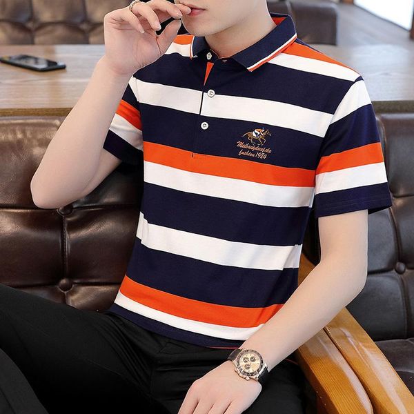 men's polos men shirt short sleeve stripe t-shirt summer streetwear casual fashion para hombre, White;black
men's polos men shirt short sleeve stripe t-shirt summer streetwear casual fashion para hombre, White;black