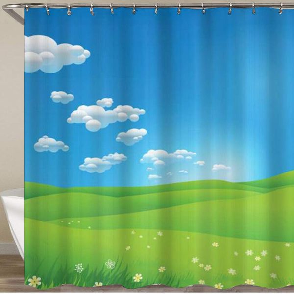 shower curtain,cartoon scenery clouds valley hills grass sunbeams flowers,polyester fabric waterproof bath curtains hooks
shower curtain,cartoon scenery clouds valley hills grass sunbeams flowers,polyester fabric waterproof bath curtains hooks
