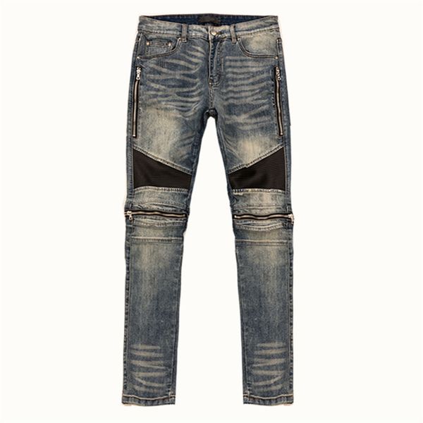 mens jeans black cow ripped hol distrsed leather european and american trendy brand high street motorcycle zipper, Blue
mens jeans black cow ripped hol distrsed leather european and american trendy brand high street motorcycle zipper, Blue