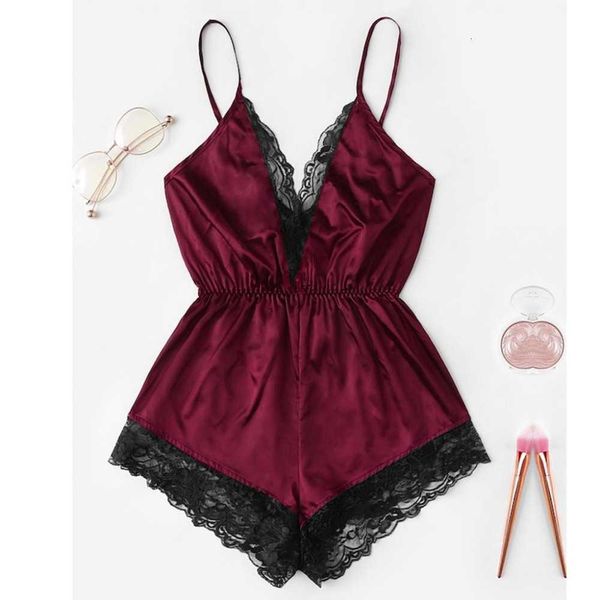women lingerie girl v-neck lace splice bodysuit nightwear babydoll combinaison pyjamas effen chemises, Red;black
women lingerie girl v-neck lace splice bodysuit nightwear babydoll combinaison pyjamas effen chemises, Red;black