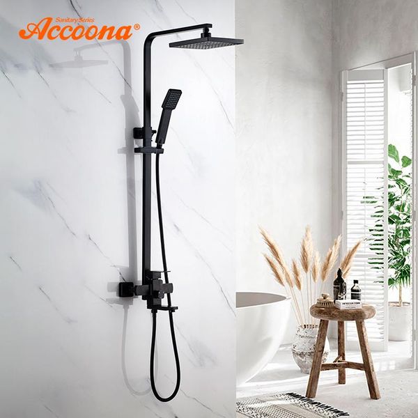 accoona bathroom shower faucet matte black rain bath wall mounted bathtub tap set mixer a83201 a83201f sets
accoona bathroom shower faucet matte black rain bath wall mounted bathtub tap set mixer a83201 a83201f sets