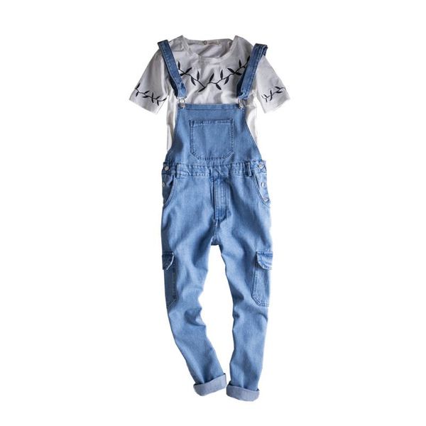 men's pants product korean version of denim nine-point men's personality one-piece overalls, Black
men's pants product korean version of denim nine-point men's personality one-piece overalls, Black