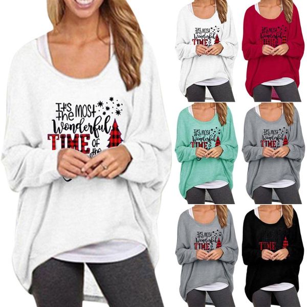 women's t-shirt women xmas tree floral printed shirts plus size pullovers ladies o-neck long sleeve baggy christmas, White
women's t-shirt women xmas tree floral printed shirts plus size pullovers ladies o-neck long sleeve baggy christmas, White