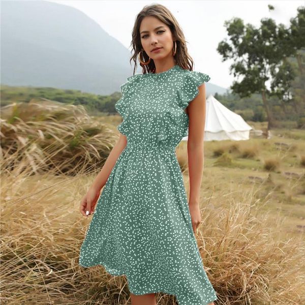 elegant summer ruffles mid calf womens dresses vacation style chic sleeveless love dot print, Black;gray
elegant summer ruffles mid calf womens dresses vacation style chic sleeveless love dot print, Black;gray