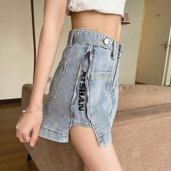 women's shorts women letter printing classic vintage side zip denim pants summer casual korean high waist wide leg female loose jeans, White;black
women's shorts women letter printing classic vintage side zip denim pants summer casual korean high waist wide leg female loose jeans, White;black
