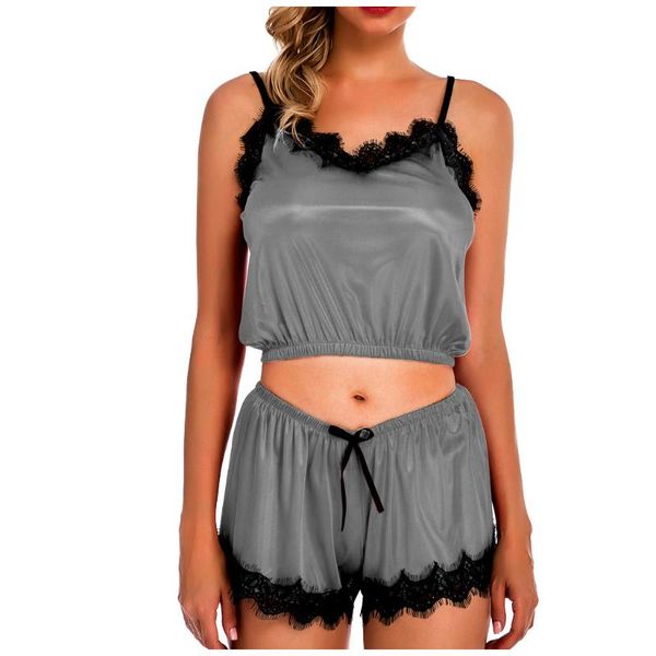 party favor women sleepwear sleeveless strap nightwear lace trim satin cami pajama sets pijama bielizna damska set
party favor women sleepwear sleeveless strap nightwear lace trim satin cami pajama sets pijama bielizna damska set