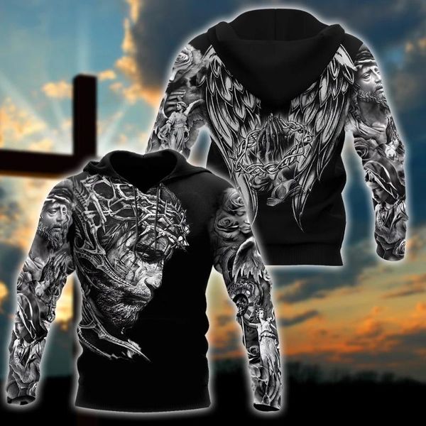men's hoodies & sweatshirts jesus way maker lion christian pattern tattoo 3d over printed hoodie mens women outwear zipper pullover s, Black
men's hoodies & sweatshirts jesus way maker lion christian pattern tattoo 3d over printed hoodie mens women outwear zipper pullover s, Black