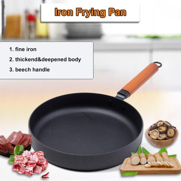 pans 26cm frying pan non-stick iron skillet omelette steak pot for gas/electric/induction stove kitchen cookware cooking tools
pans 26cm frying pan non-stick iron skillet omelette steak pot for gas/electric/induction stove kitchen cookware cooking tools