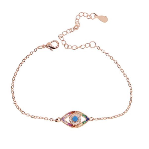 link, chain 2021 trendy rose gold link tiny bracelet multi colors cz turkish evil eye charm delicate bangle adjustable, Black
link, chain 2021 trendy rose gold link tiny bracelet multi colors cz turkish evil eye charm delicate bangle adjustable, Black