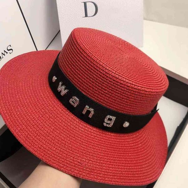 hat women's summer hepburn style flat straw hat, Black;white
hat women's summer hepburn style flat straw hat, Black;white