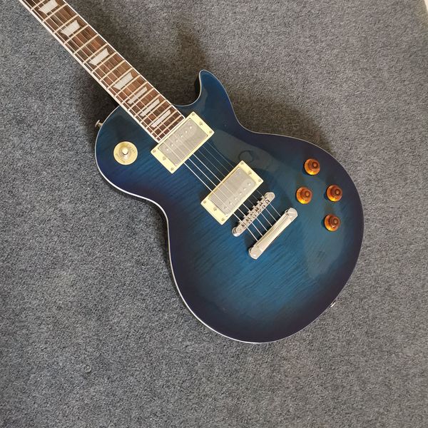 standard electric guitar blue color tiger maple silver hardware mahogany body high quality
standard electric guitar blue color tiger maple silver hardware mahogany body high quality