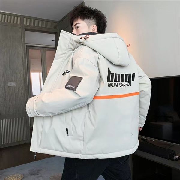 cotton men's autumn and winter 2021 new korean fashion plush thickened down cotton padded et work coat, Black
cotton men's autumn and winter 2021 new korean fashion plush thickened down cotton padded et work coat, Black