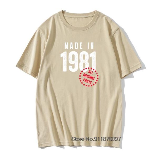 men's t-shirts 40th birthday present vintage in 1981 t-shirt cotton o neck man 40 years husband father clothes gift, White;black
men's t-shirts 40th birthday present vintage in 1981 t-shirt cotton o neck man 40 years husband father clothes gift, White;black