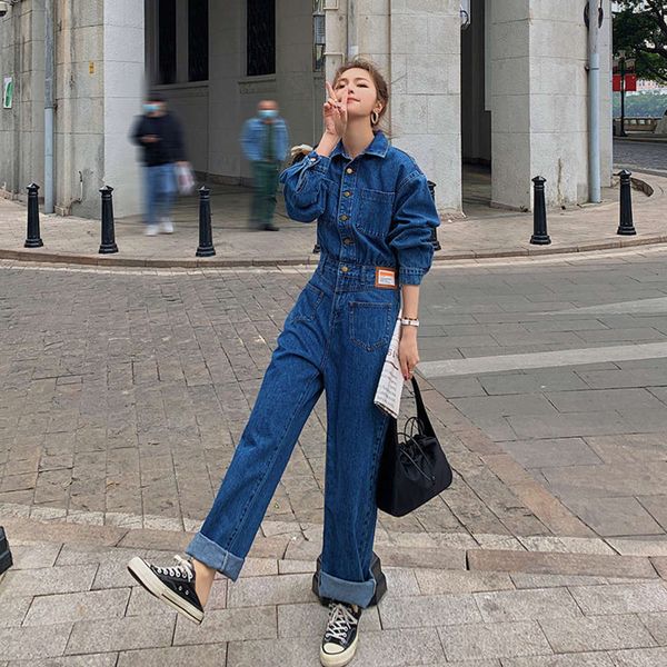 denim women's 2021 spring autumn new high waist and thin tooling jumpsuit, Black;white
denim women's 2021 spring autumn new high waist and thin tooling jumpsuit, Black;white