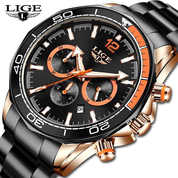 wristwatches lige men watches 2021 fashion sport chronograph stainless steel waterproof quartz watch relogio masculino, Slivery;brown
wristwatches lige men watches 2021 fashion sport chronograph stainless steel waterproof quartz watch relogio masculino, Slivery;brown