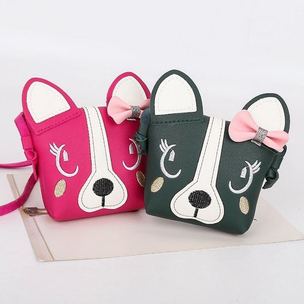 purse cartoon children's coin cute bow dog mini shoulder messenger bag baby girls lovely wallets kid gift princess handbags, White 
purse cartoon children's coin cute bow dog mini shoulder messenger bag baby girls lovely wallets kid gift princess handbags, White