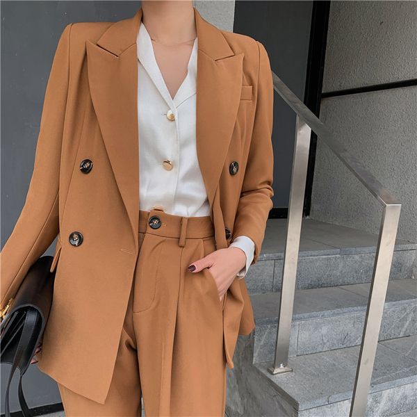 streetwear solid slender ol casual elegance formal chic blazers+straight slim pants suits 2 piece sets 210421, White;black
streetwear solid slender ol casual elegance formal chic blazers+straight slim pants suits 2 piece sets 210421, White;black