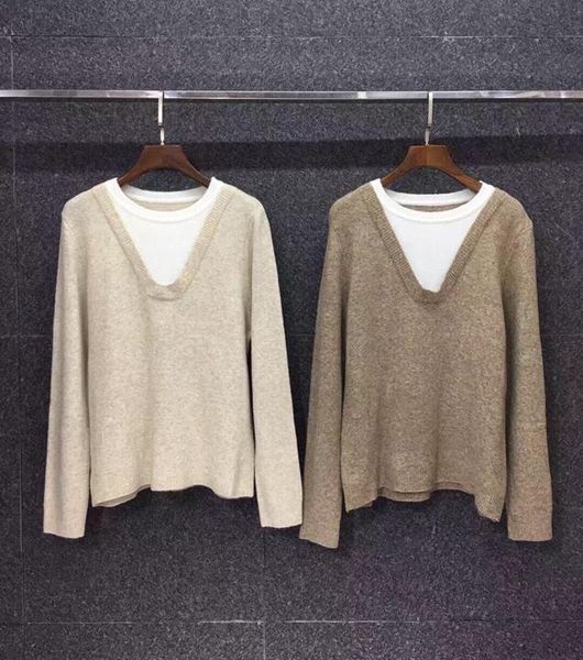 women's sweaters 2021 autumn and winter neckline color matching stitching decoration long-sleeved all-match sweater 1112, White;black
women's sweaters 2021 autumn and winter neckline color matching stitching decoration long-sleeved all-match sweater 1112, White;black