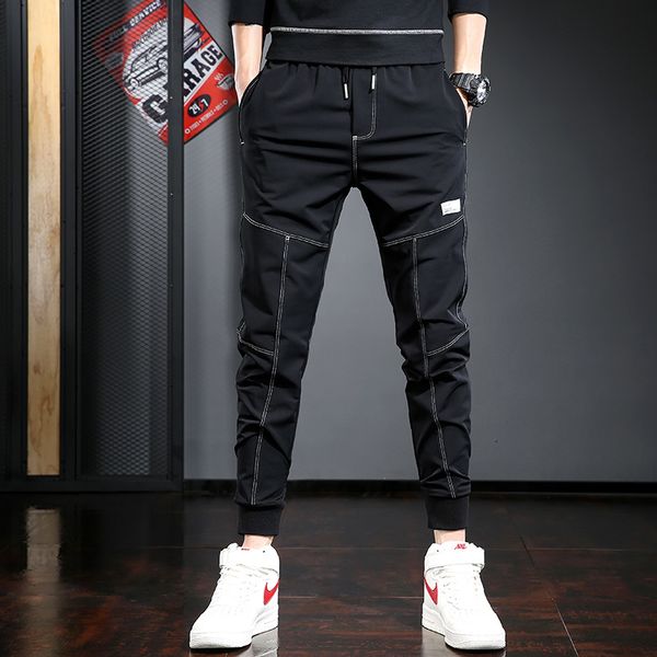 men's pants sport casual black joggers men fashion patchwork thin elastic waist trousers d9hy
men's pants sport casual black joggers men fashion patchwork thin elastic waist trousers d9hy