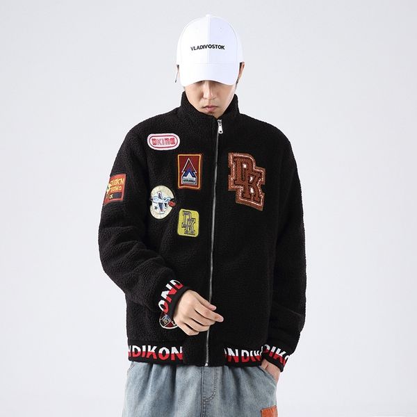 autumn and winter 2019 label thick jacket coat men's fattening plus size granular velvet, Black
autumn and winter 2019 label thick jacket coat men's fattening plus size granular velvet, Black