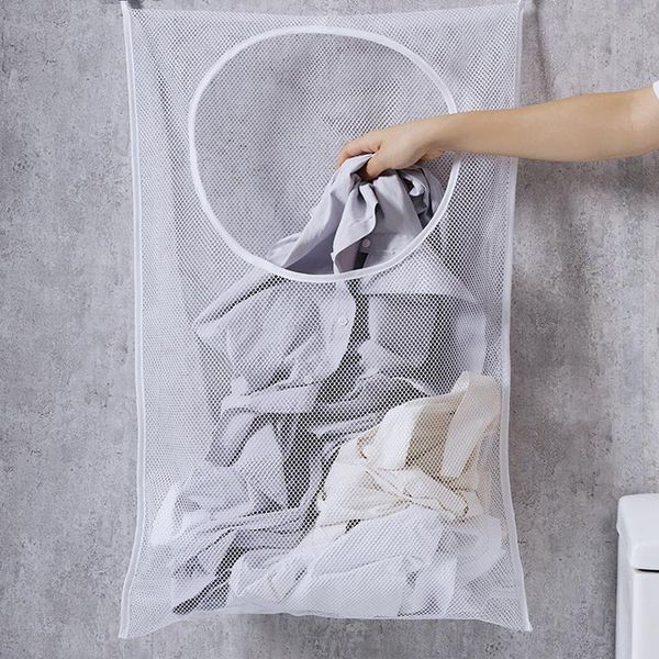 storage boxes & bins wall-mounted dirty clothes bag with zipper opening breathable fine mesh oxford cloth home bathroom 
storage boxes & bins wall-mounted dirty clothes bag with zipper opening breathable fine mesh oxford cloth home bathroom