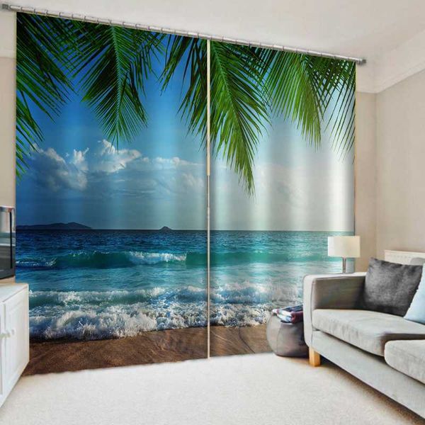 po blue beach curtains 3d curtain printing blockout polyester window for living room bedroom & drapes
po blue beach curtains 3d curtain printing blockout polyester window for living room bedroom & drapes