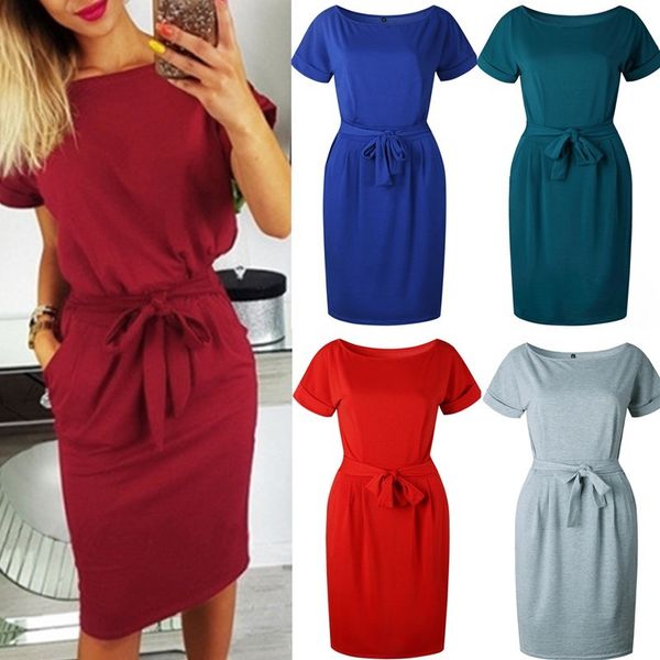 plus size women party dress summer casual short sleeve o neck pocket lace up black elegant leisure slim bodycon midi 210520, Black;gray
plus size women party dress summer casual short sleeve o neck pocket lace up black elegant leisure slim bodycon midi 210520, Black;gray
