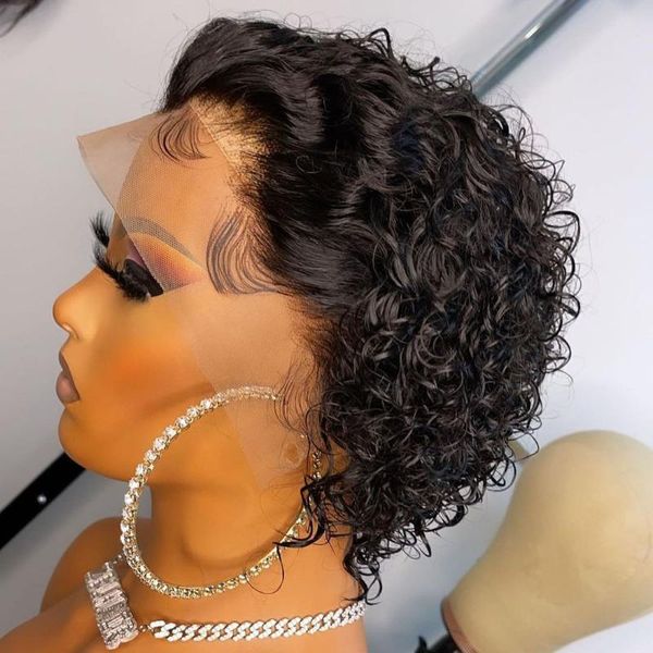 lace wigs pixie cut short curly wig closure human hair brazilian remy 6"inch preplucked with baby 180% density, Black;brown
lace wigs pixie cut short curly wig closure human hair brazilian remy 6"inch preplucked with baby 180% density, Black;brown