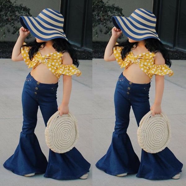 clothing sets 2021 born baby girls clothes polka strapless t-shirt denim pants bell bottom outfit set summer 1-5t, White
clothing sets 2021 born baby girls clothes polka strapless t-shirt denim pants bell bottom outfit set summer 1-5t, White