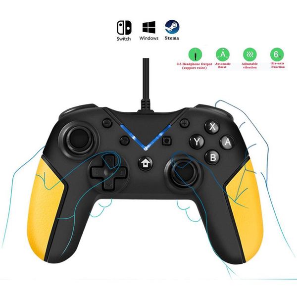 game controllers & joysticks switch controller wired joystick with 3.5mm headphone output support for pc steam gamepad 6-axis 3m ca
game controllers & joysticks switch controller wired joystick with 3.5mm headphone output support for pc steam gamepad 6-axis 3m ca