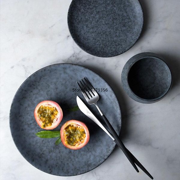 dishes & plates minimalist creative round dinner plate household ceramic gray marble solid good-looking high-quality
dishes & plates minimalist creative round dinner plate household ceramic gray marble solid good-looking high-quality