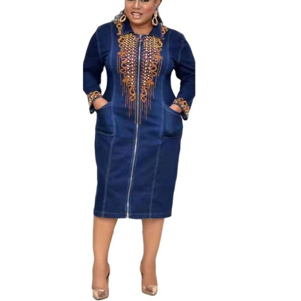 denim african dresses for women dashiki diamonds beaded long sleeve dress clothes plus size clothing christmas robe femm ethnic, Red
denim african dresses for women dashiki diamonds beaded long sleeve dress clothes plus size clothing christmas robe femm ethnic, Red