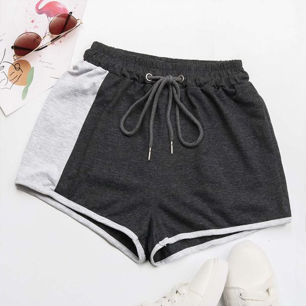 summer wide leg pants with contrast drawstring sports casual shorts for women, Black;white
summer wide leg pants with contrast drawstring sports casual shorts for women, Black;white