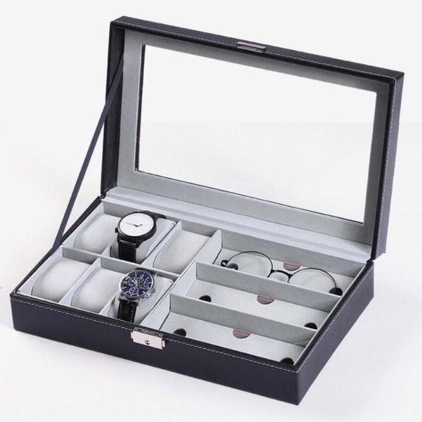 watch boxes & cases 6/10/12 grids box pu leather 6+3/8+2 case storage for watches jewelry sunglass display gift, Black;blue
watch boxes & cases 6/10/12 grids box pu leather 6+3/8+2 case storage for watches jewelry sunglass display gift, Black;blue