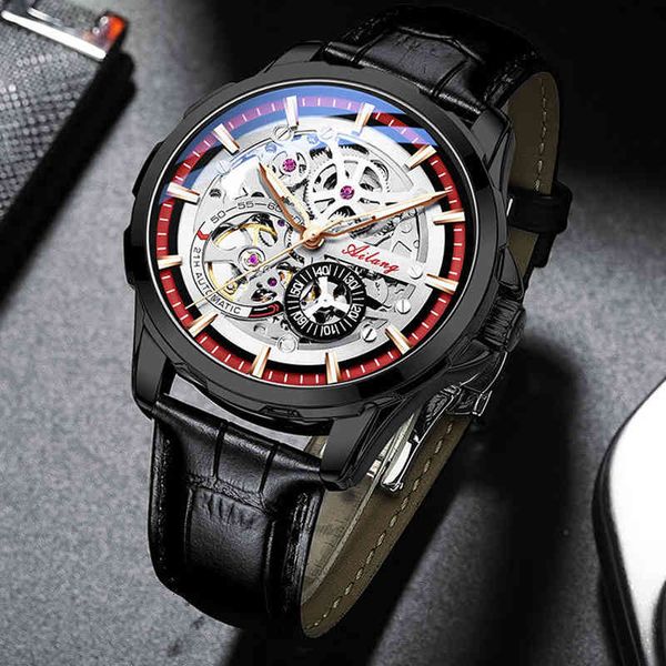 ailang men watches fashion business automatic mechanical casual leather waterproof relogio, Slivery;brown
ailang men watches fashion business automatic mechanical casual leather waterproof relogio, Slivery;brown