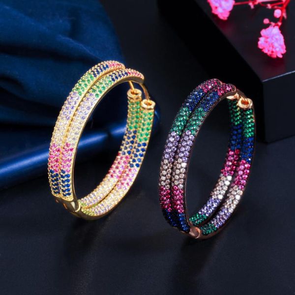 funmode luxury design two tones colorful cz pave hoop earring earrings for women decorations girls wholesale fe254 & huggie, Golden;silver
funmode luxury design two tones colorful cz pave hoop earring earrings for women decorations girls wholesale fe254 & huggie, Golden;silver