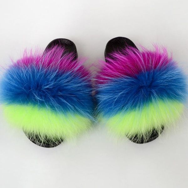 slippers women fur slides plush indoor real raccoon brand mixed color fluffy furry, Black
slippers women fur slides plush indoor real raccoon brand mixed color fluffy furry, Black