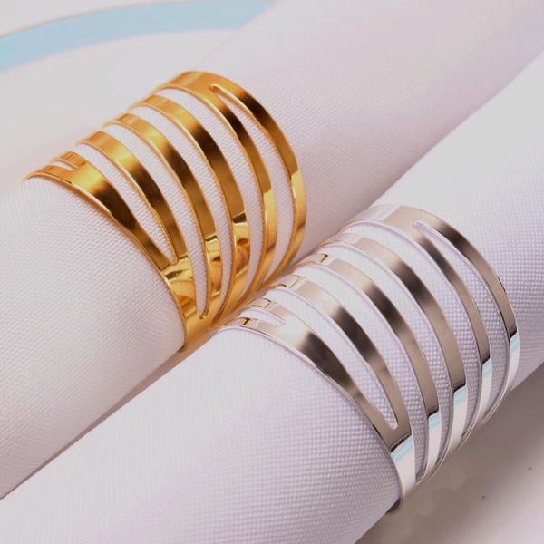 napkin rings 12pcs/metal stripe opening gold and silver ring table decoration for el reception wedding banquet gifts
napkin rings 12pcs/metal stripe opening gold and silver ring table decoration for el reception wedding banquet gifts
