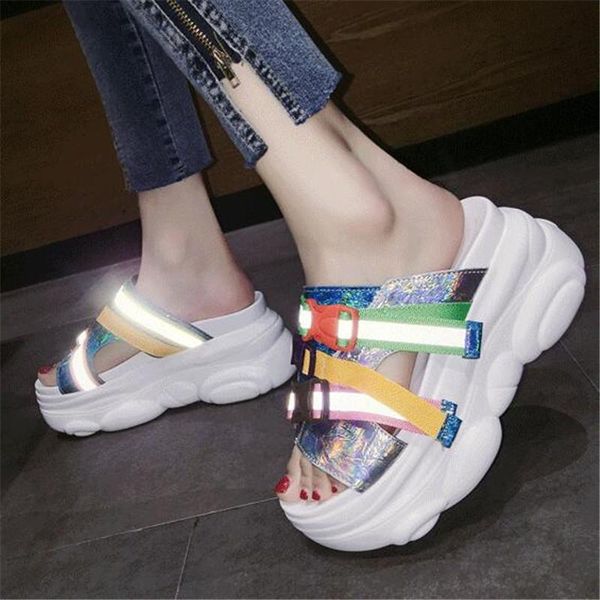 slippers women's chunky 2021 fashion summer female platform wedge high heel peep toe sandals girl casual beach slides, Black
slippers women's chunky 2021 fashion summer female platform wedge high heel peep toe sandals girl casual beach slides, Black