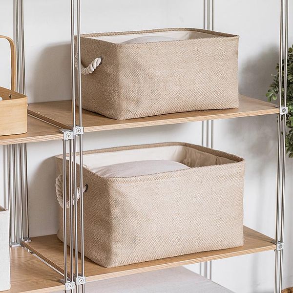 storage baskets natural style thickened jute fabric box with drawstring folding bucket cotton rope handle sundries basket
storage baskets natural style thickened jute fabric box with drawstring folding bucket cotton rope handle sundries basket