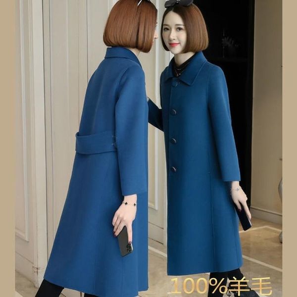 women's wool & blends casual woman loose coat 2021 fashion ladies autumn long sleeve thick warm woolen female outwear casaco feminino y, Black
women's wool & blends casual woman loose coat 2021 fashion ladies autumn long sleeve thick warm woolen female outwear casaco feminino y, Black