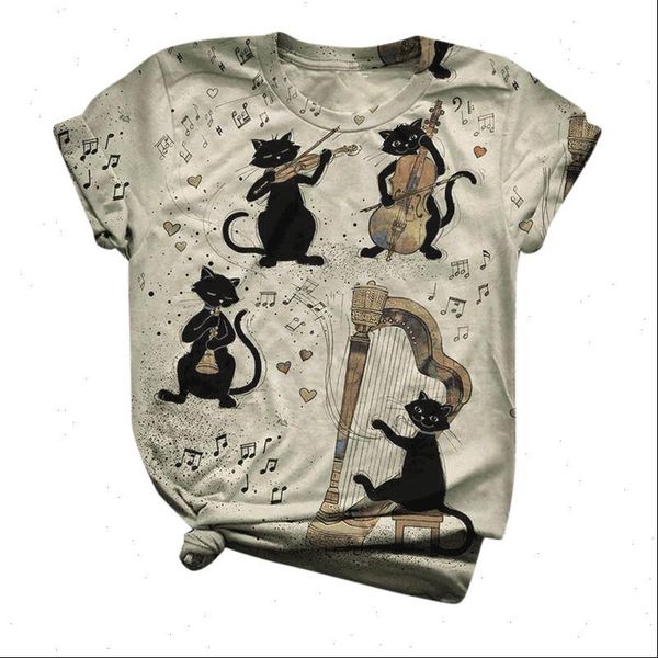 womens t shirts women cute cartoon cat printing summer fashion printed shirt short sleeve o neck casual party tee, White
womens t shirts women cute cartoon cat printing summer fashion printed shirt short sleeve o neck casual party tee, White